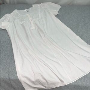Miss Elaine Nightgown XL Floral Embroidered Pink Cottagecore Summer Lounge